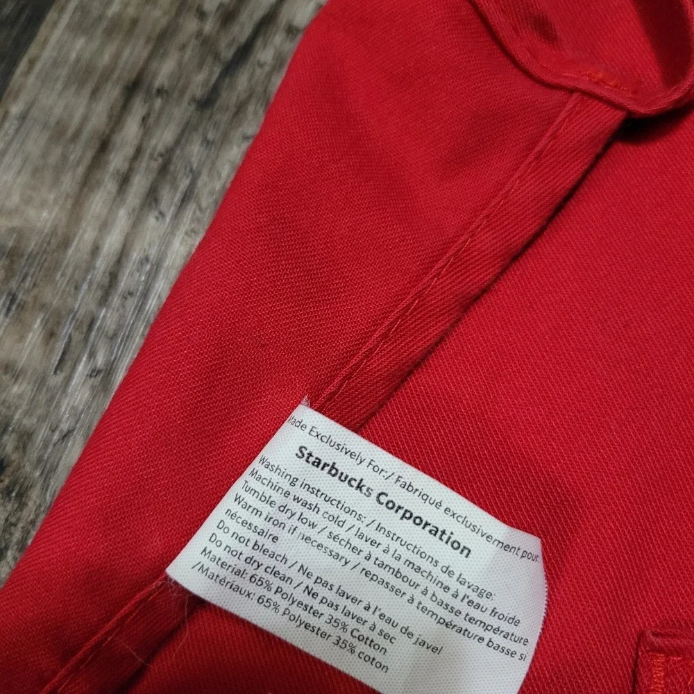Starbucks Coffee Employee Apron, Red Holiday Osfm